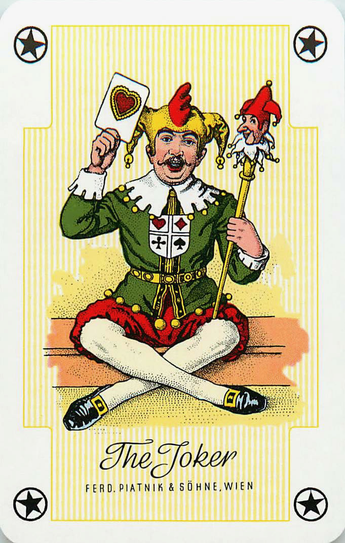 Joker Playing Cards Sitting Piatnik Wien (JK01-37B)