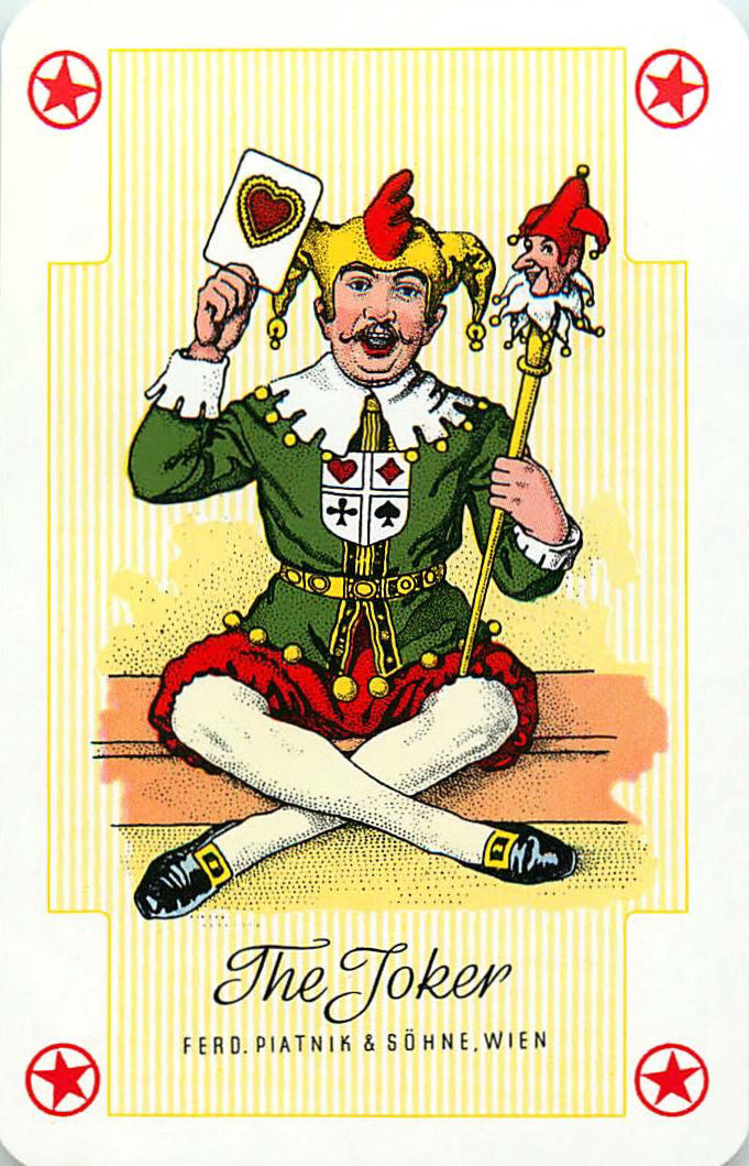 Joker Playing Cards Sitting Piatnik Wien (JK01-37C) - Click Image to Close