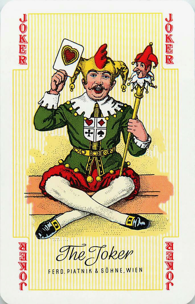 Joker Playing Cards Sitting Piatnik Wien (JK01-37A) - Click Image to Close