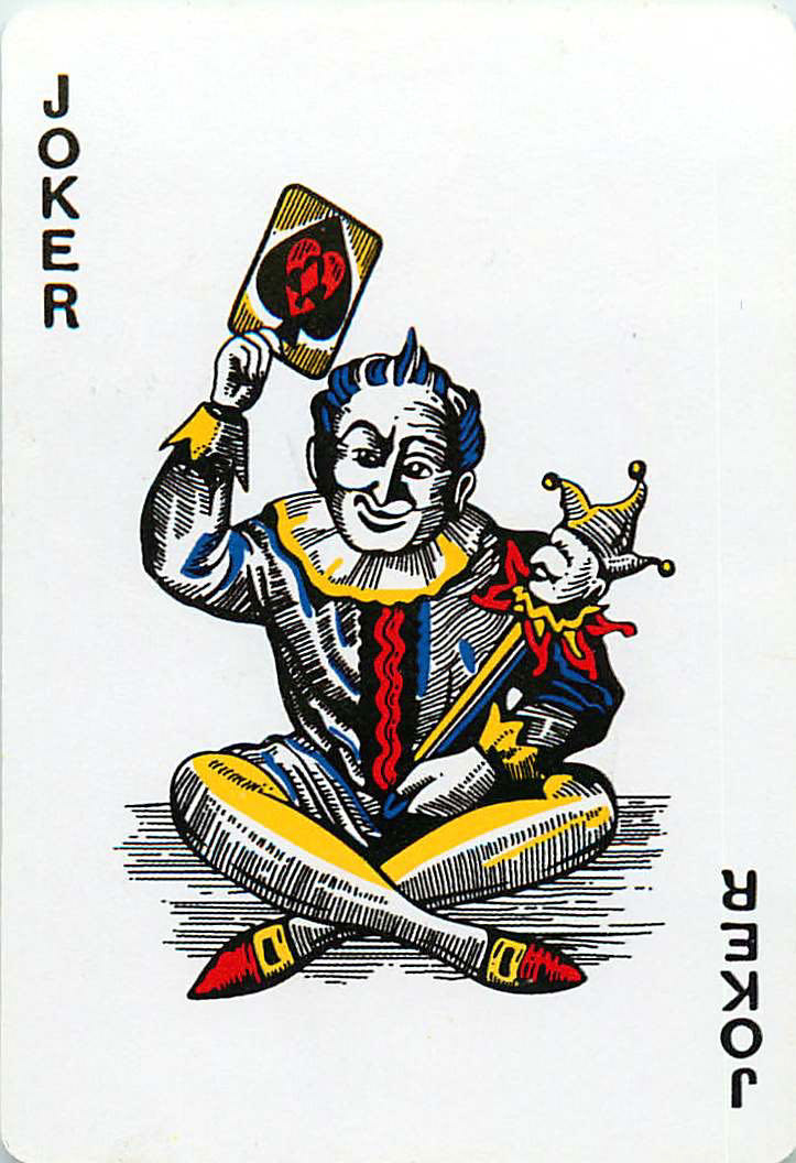 Joker Playing Cards Spike Hair 63x88mm (JK01-38C)