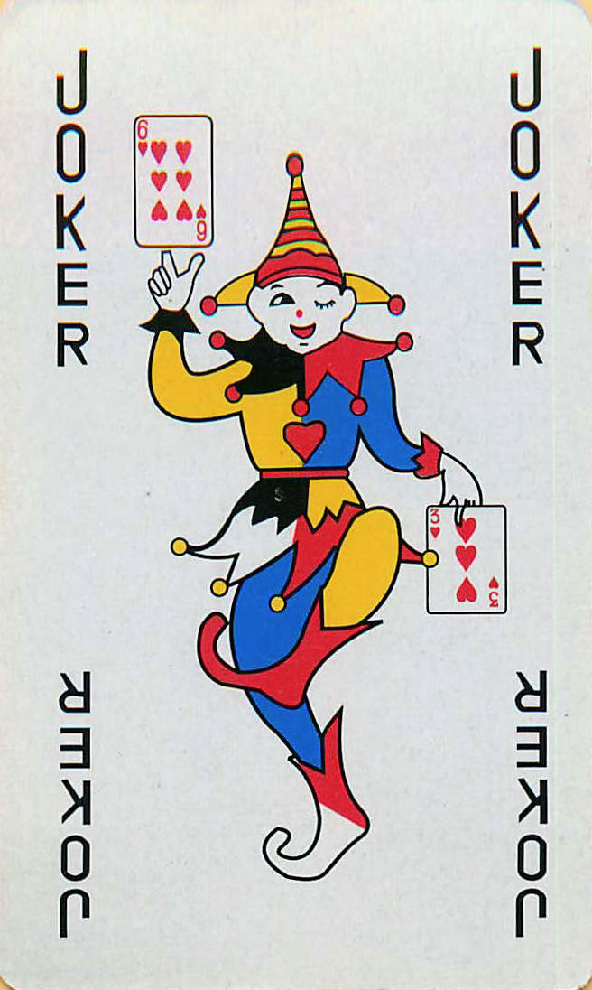 Joker Playing Cards Wink with Cards (JK01-41H) - Click Image to Close