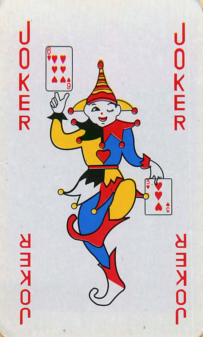 Joker Playing Cards Wink with Cards (JK01-41I)