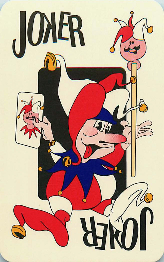 Joker Playing Cards With Doll Stick (JK01-35B) - Click Image to Close