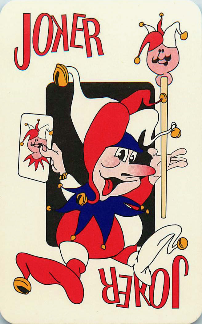 Joker Playing Cards With Doll Stick (JK01-35C) - Click Image to Close