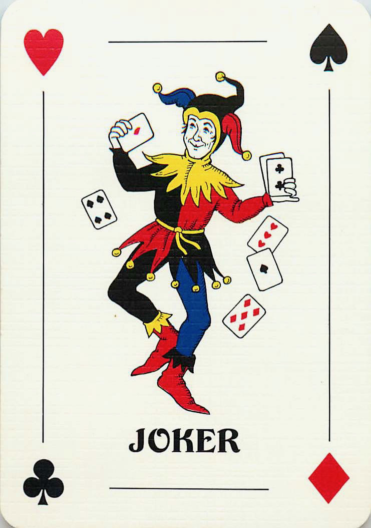 Joker Playing Cards On One Leg 63x88mm (JK01-40D)