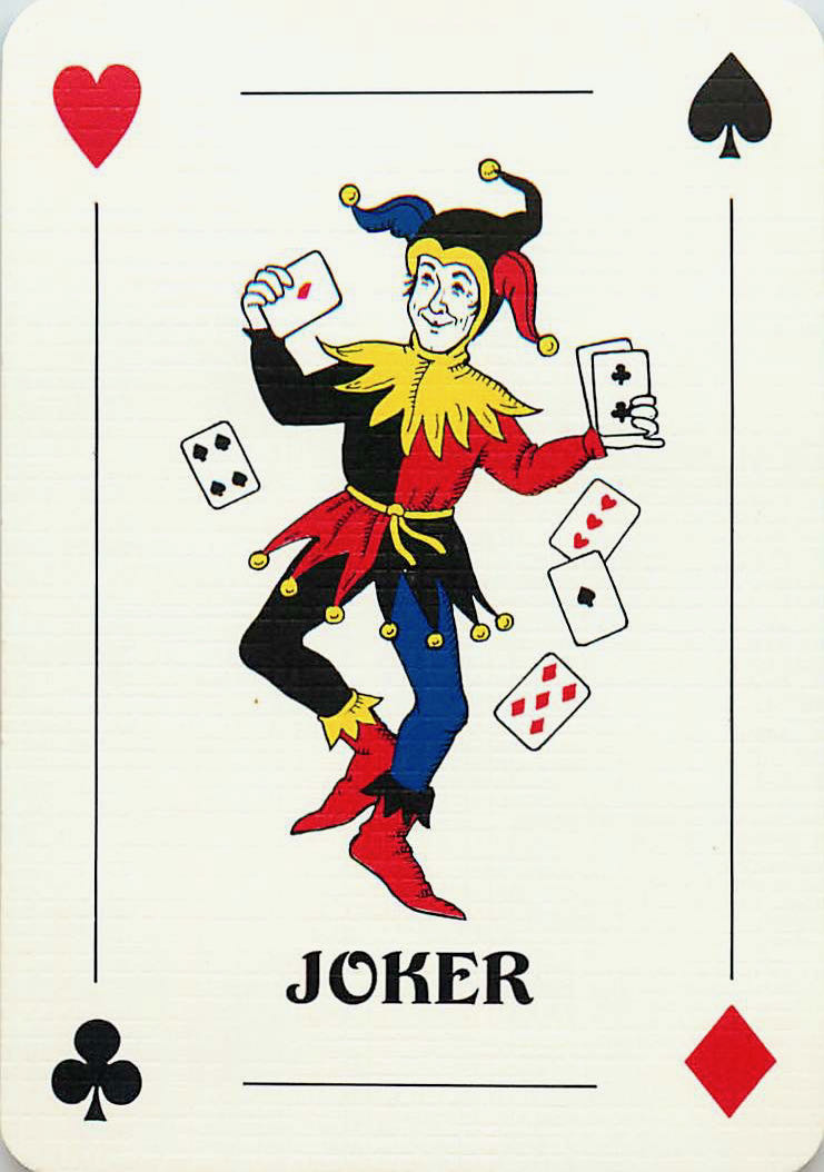 Joker Playing Cards On One Leg 63x88mm (JK01-40D) - Click Image to Close