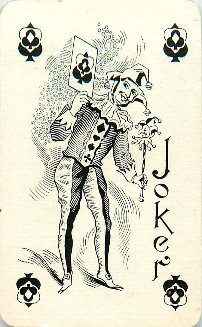 Joker Playing Cards Card in Hand * Under J * (JK01-28A)