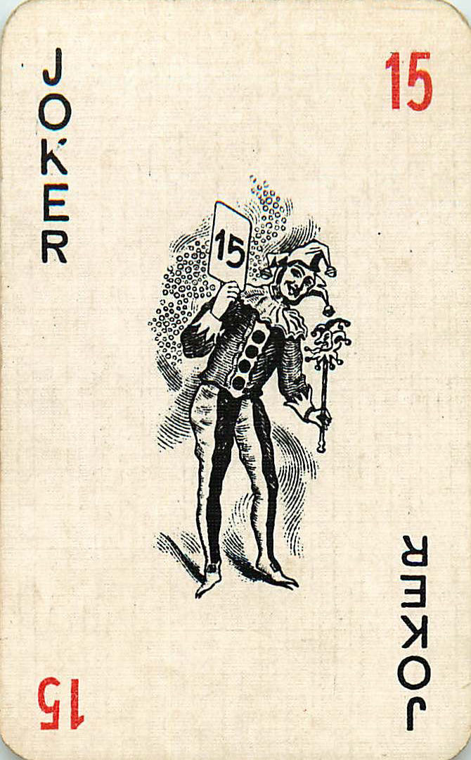 Joker Playing Cards Card in Hand 15 (JK01-28B)