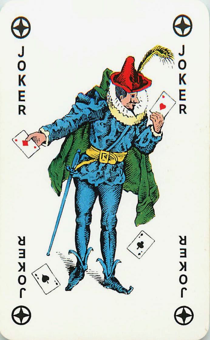 Joker Playing Cards Blue & Green 59x92mm (JK01-30B)