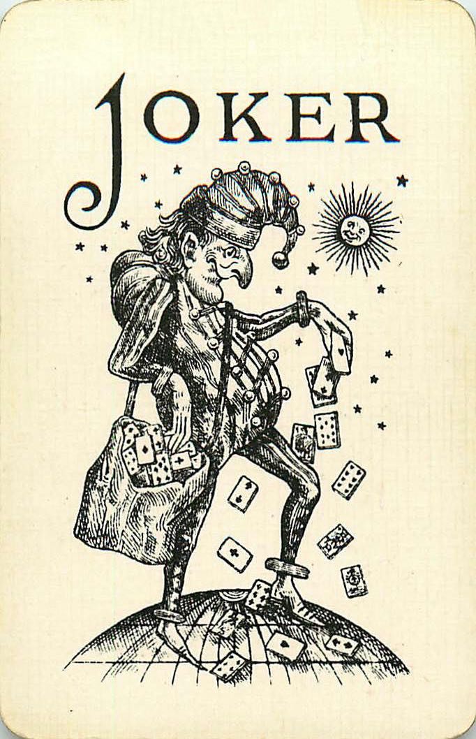 Joker Playing Cards Sun & Earth Black & White (JK01-30A) - Click Image to Close