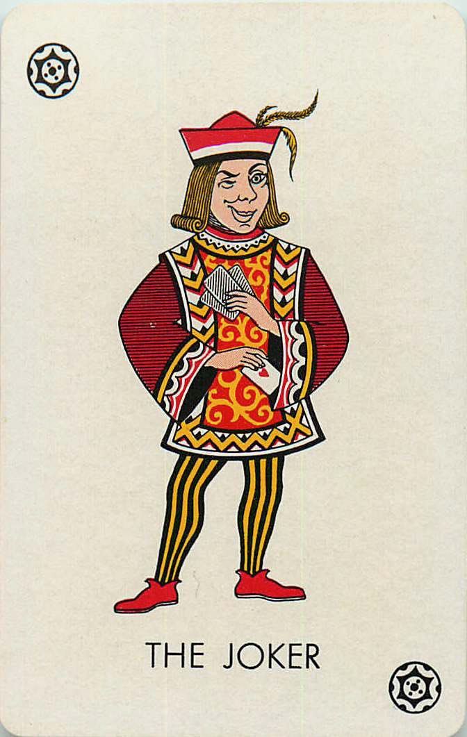 Joker Playing Cards Wink Red Yellow - The Joker (JK01-28I) - Click Image to Close