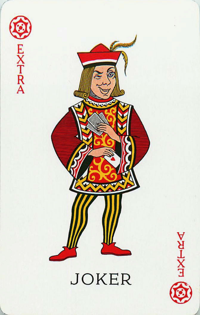 Joker Playing Cards Wink Red Yellow - Extra (JK01-28D)