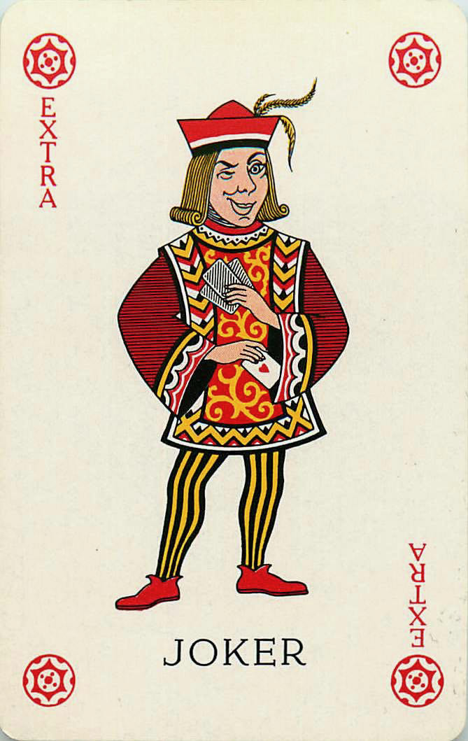 Joker Playing Cards Wink Red Yellow - Extra (JK01-28E) - Click Image to Close