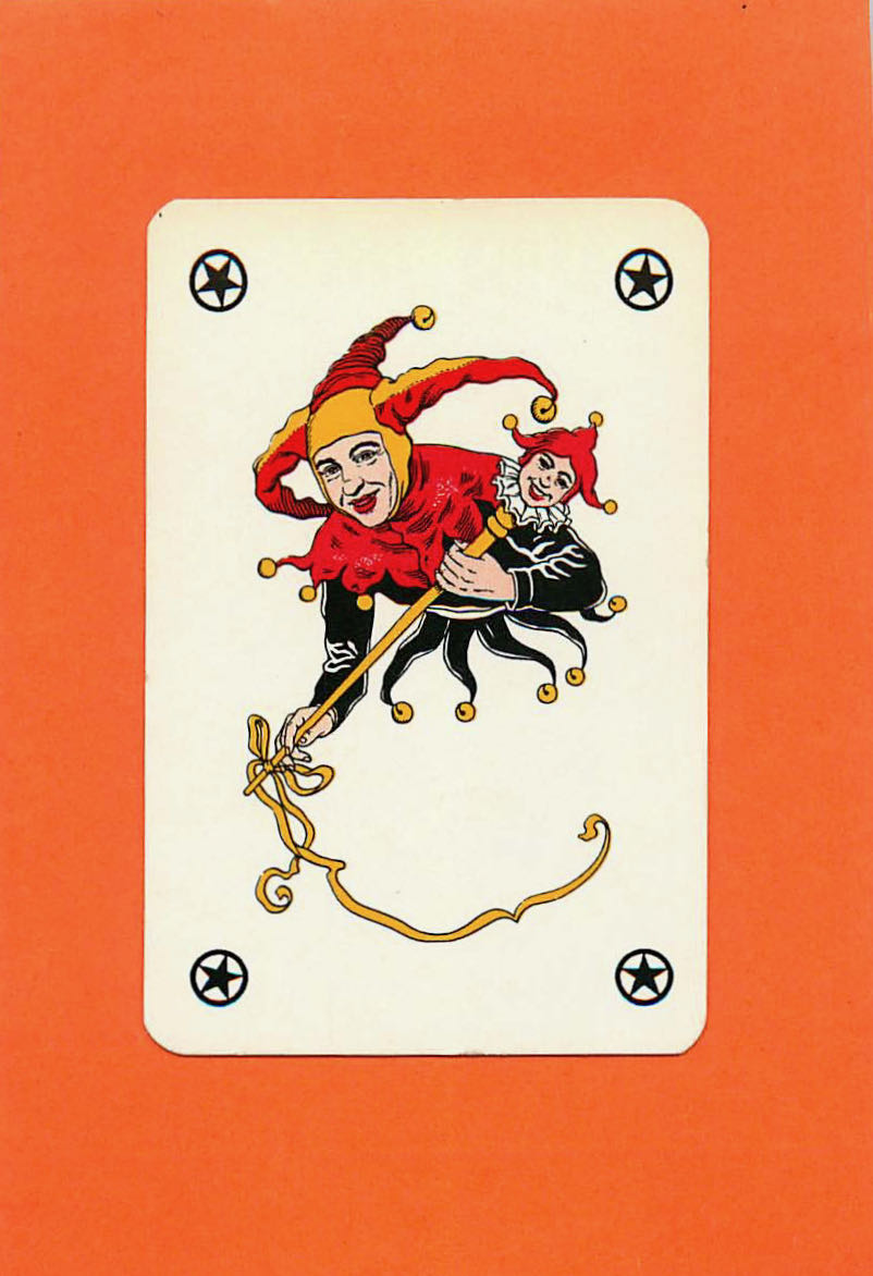 Joker Playing Cards Red & Black (Flesh Face) (JK01-12A)