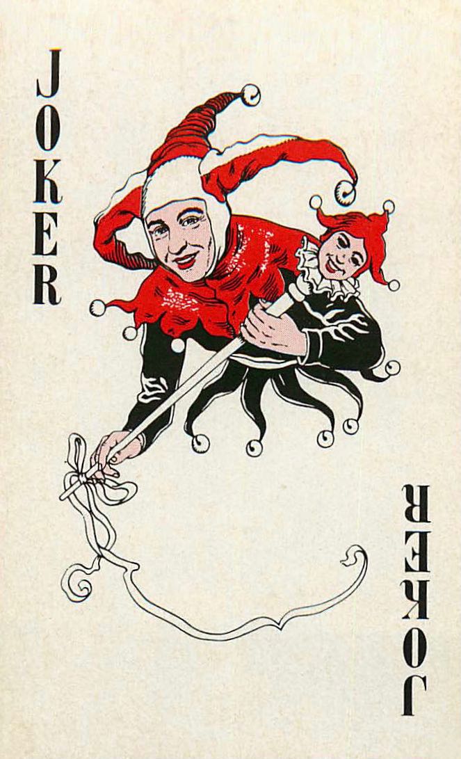 Joker Playing Cards Red & Black (White Hat) (JK01-12H)