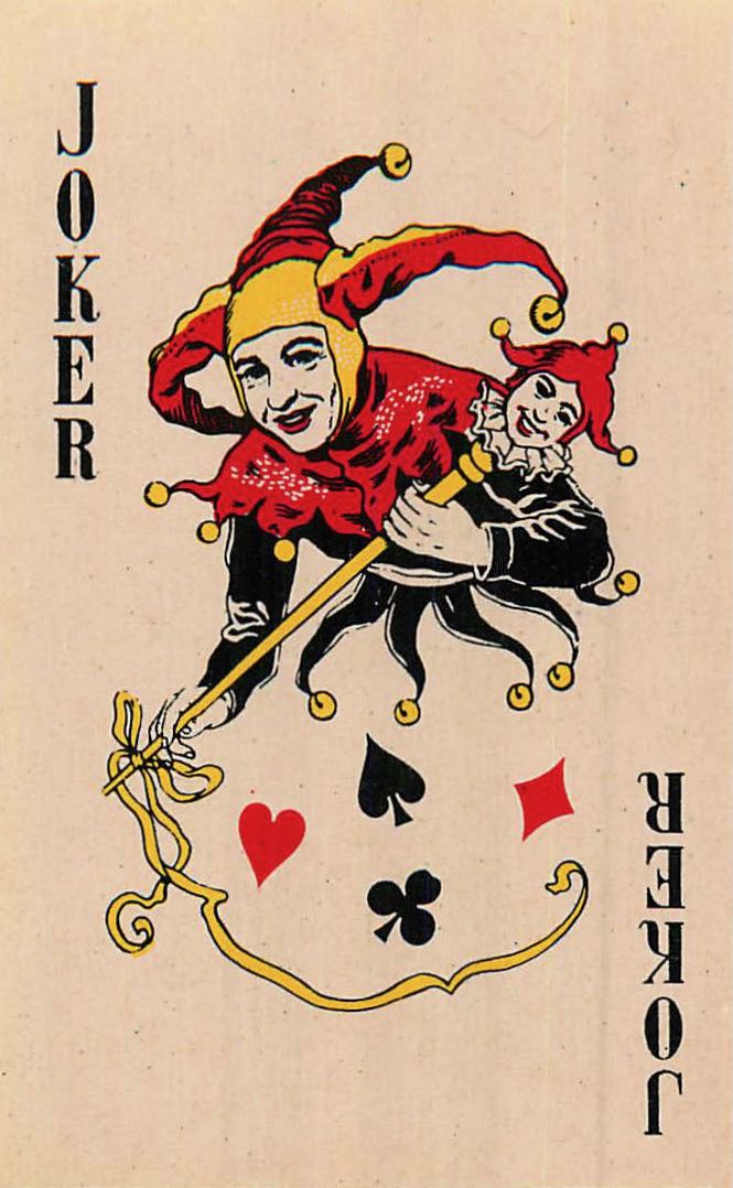 Joker Playing Cards Red & Black (White Face) (JK01-12I) - Click Image to Close