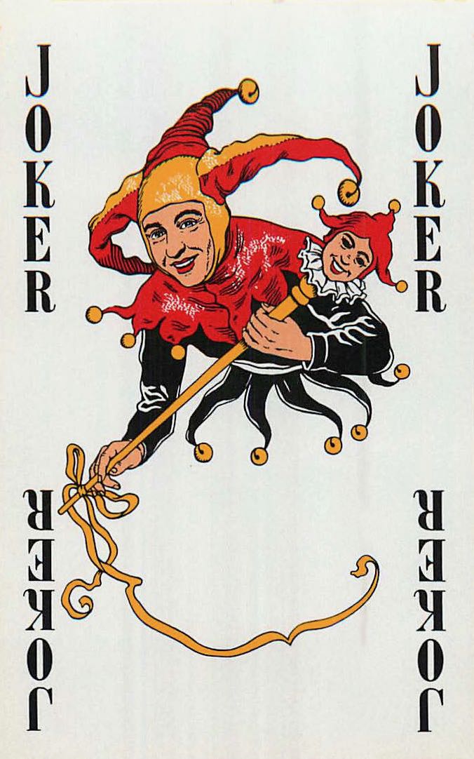Joker Playing Cards Red & Black (Flesh Face) (JK01-13E)