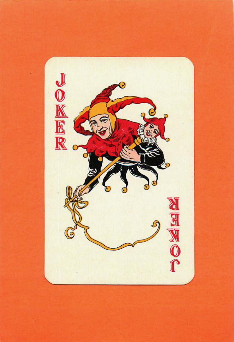 Joker Playing Cards Red & Black (Flesh Face) (JK01-11C)