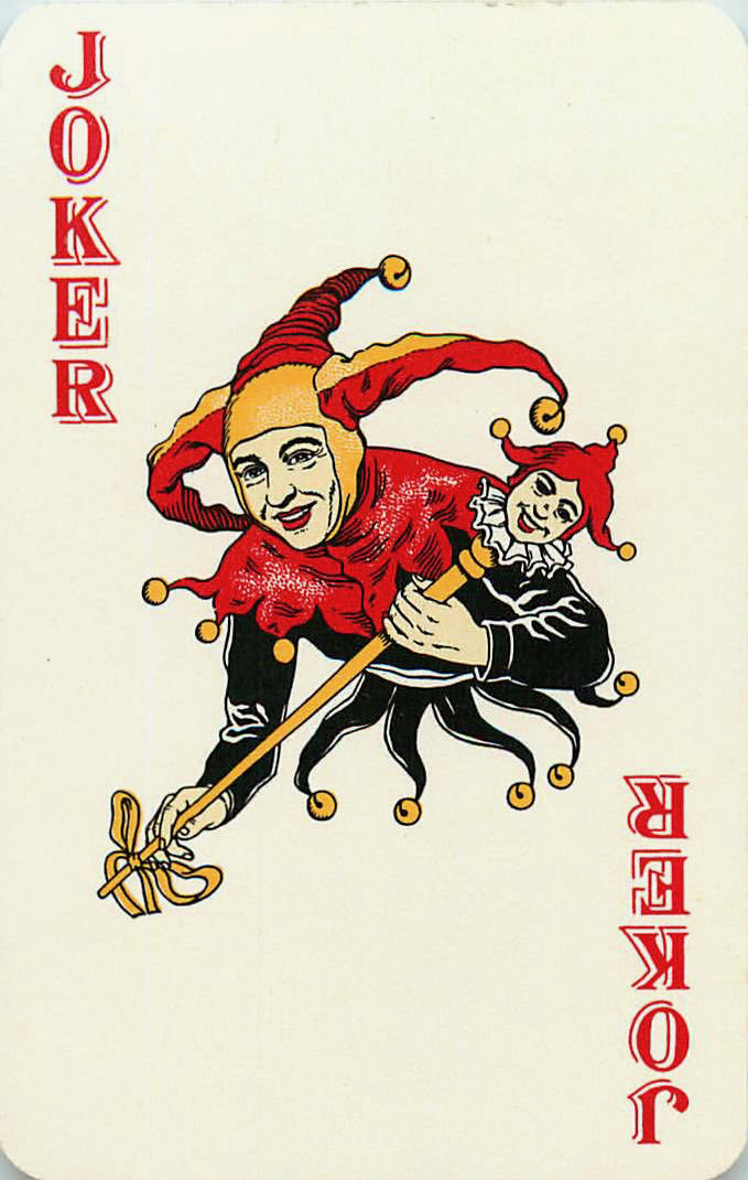 Joker Playing Cards Red & Black (Yellow Face) (JK01-10I)