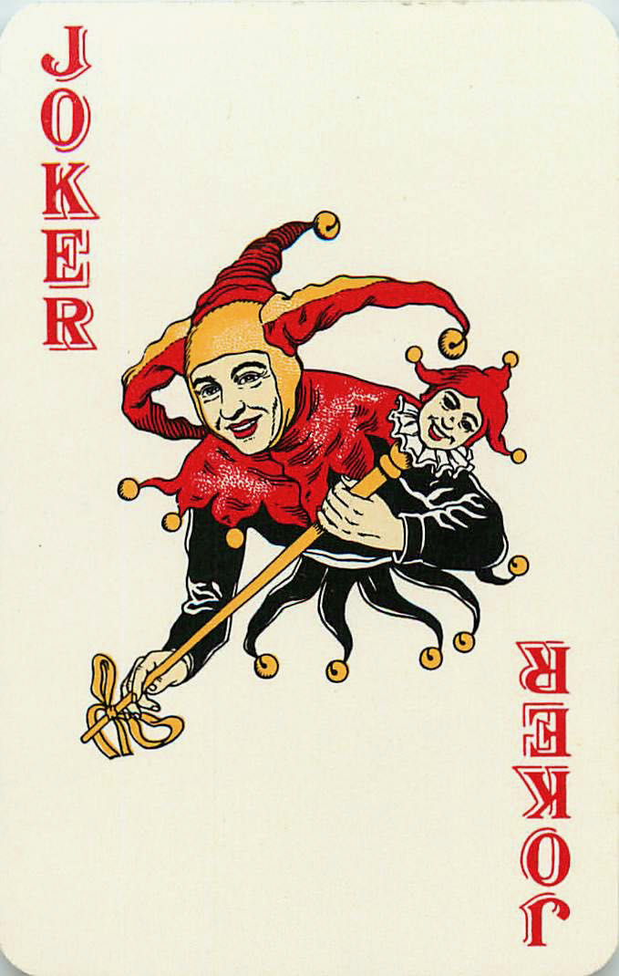 Joker Playing Cards Red & Black (Yellow Face) (JK01-10I) - Click Image to Close