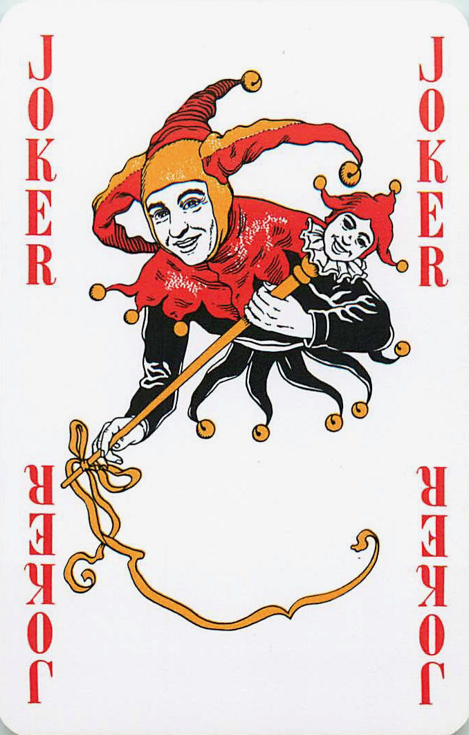 Joker Playing Cards Red & Black (White Face) (JK01-11E) - Click Image to Close