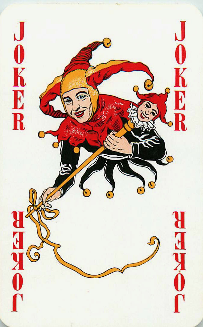 Joker Playing Cards Red & Black (Light Flesh Face) (JK01-11G) - Click Image to Close
