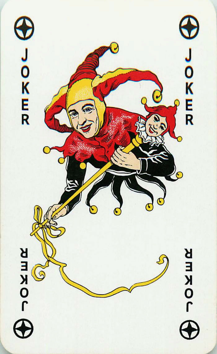 Joker Playing Cards Red & Black (Flesh Face) (JK01-13A)