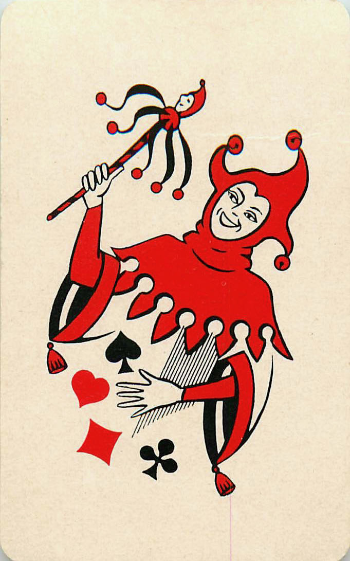 Joker Playing Cards Red & Black Doll 58x89mm (JK01-15I)