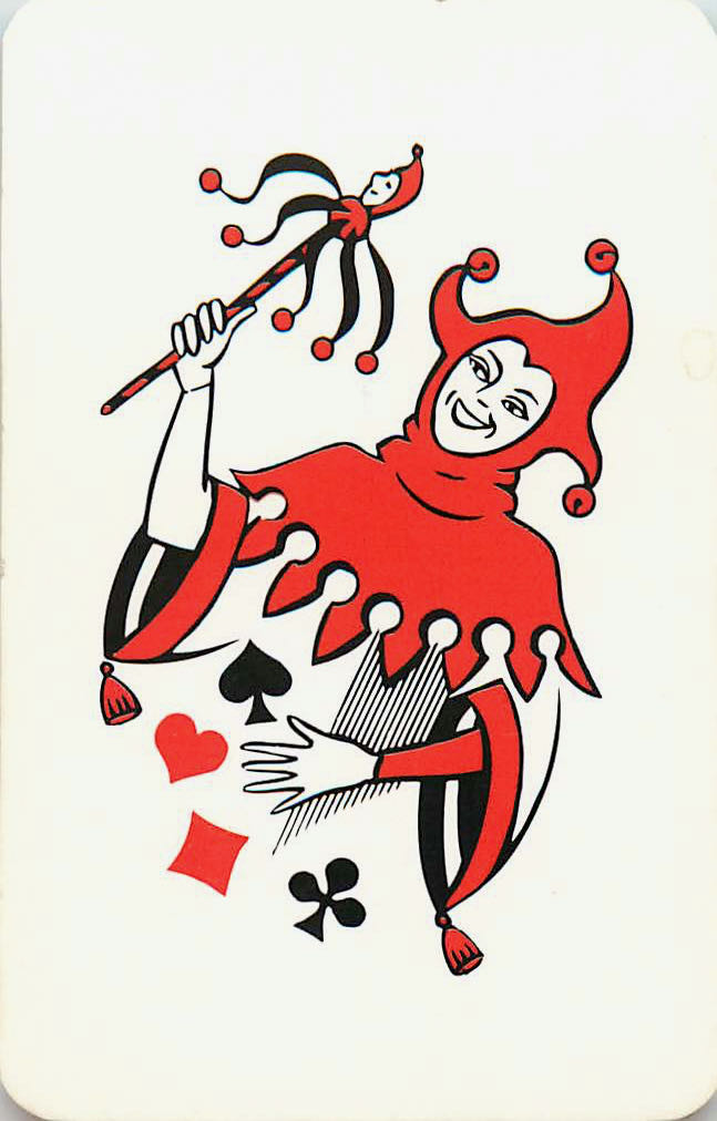 Joker Playing Cards Red & Black Doll 58x86mm (JK01-17F) - Click Image to Close