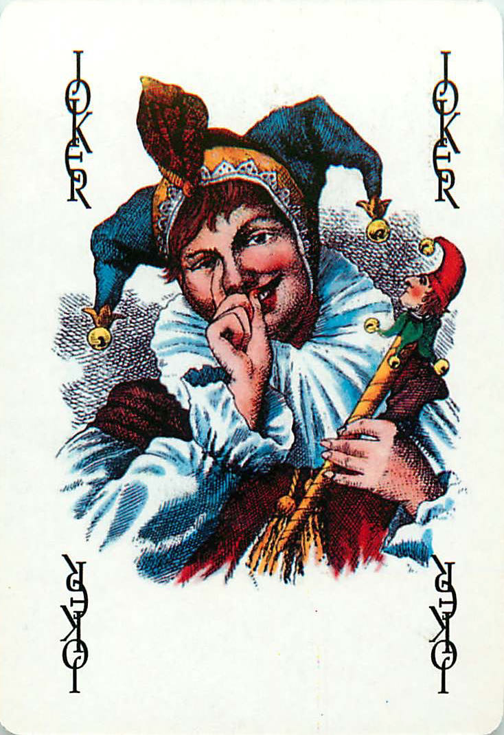 Joker Playing Cards Finger on Nose (JK01-15F) - Click Image to Close
