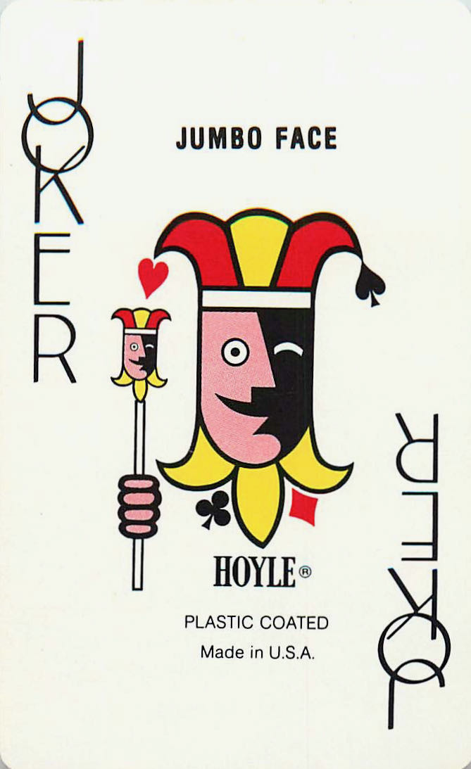 Joker Playing Cards Hoyle Head Jumbo Face (JK01-14H)