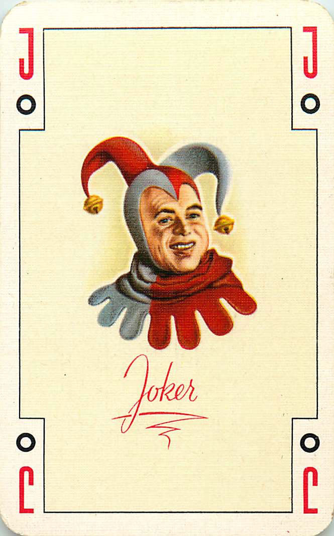 Joker Playing Cards Grey-Dark Red (JK01-21E)