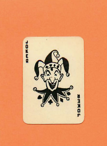 Joker Playing Cards Smiling Jester 22x31mm **Mini** (JK01-20F)