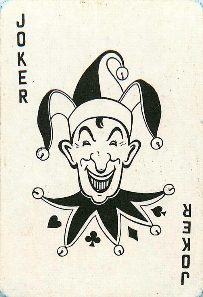 Joker Playing Cards Smiling Jester 60x86mm (JK01-19H) - Click Image to Close