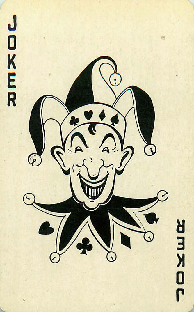 Joker Playing Cards Smiling Jester 57x89mm (JK01-19I) - Click Image to Close