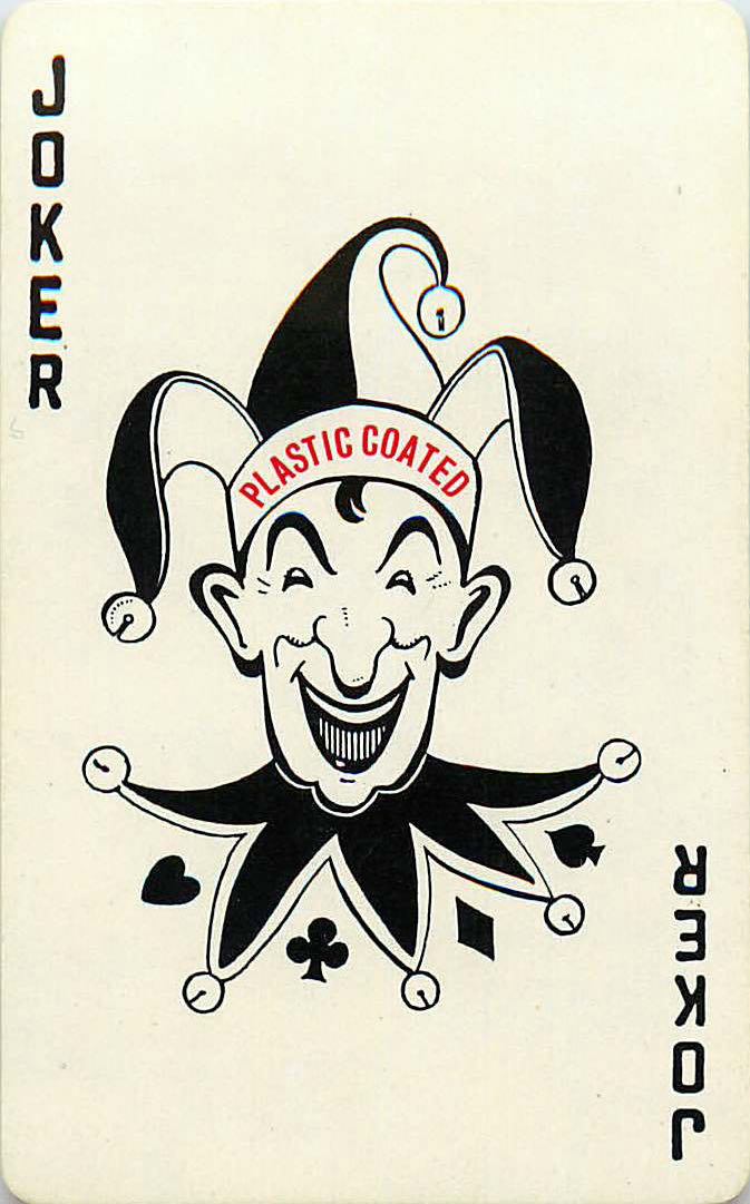 Joker Playing Cards Smiling Jester 58x89mm (JK01-20C)