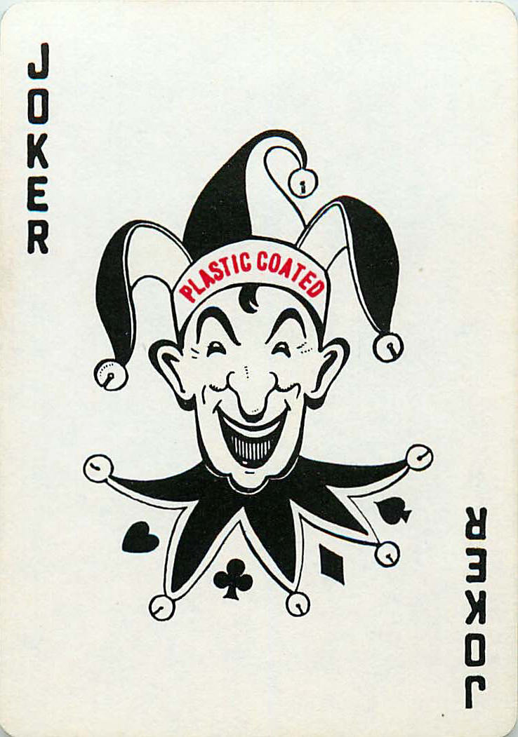 Joker Playing Cards Smiling Jester 63x88mm (JK01-20D)