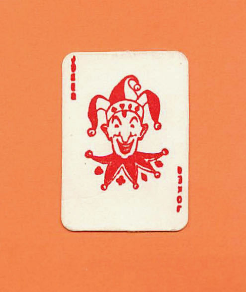 Joker Playing Cards Smiling Jester 22x31mm **Mini** (JK01-20G) - Click Image to Close