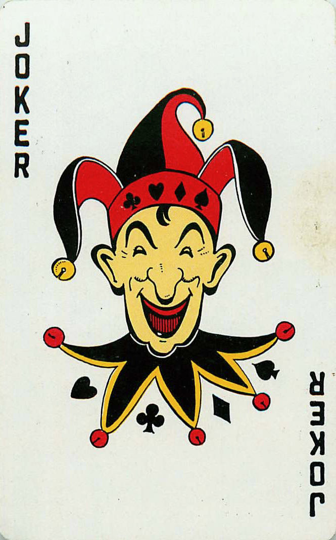 Joker Playing Cards Smiling Jester Multicolors (JK01-20I) - Click Image to Close