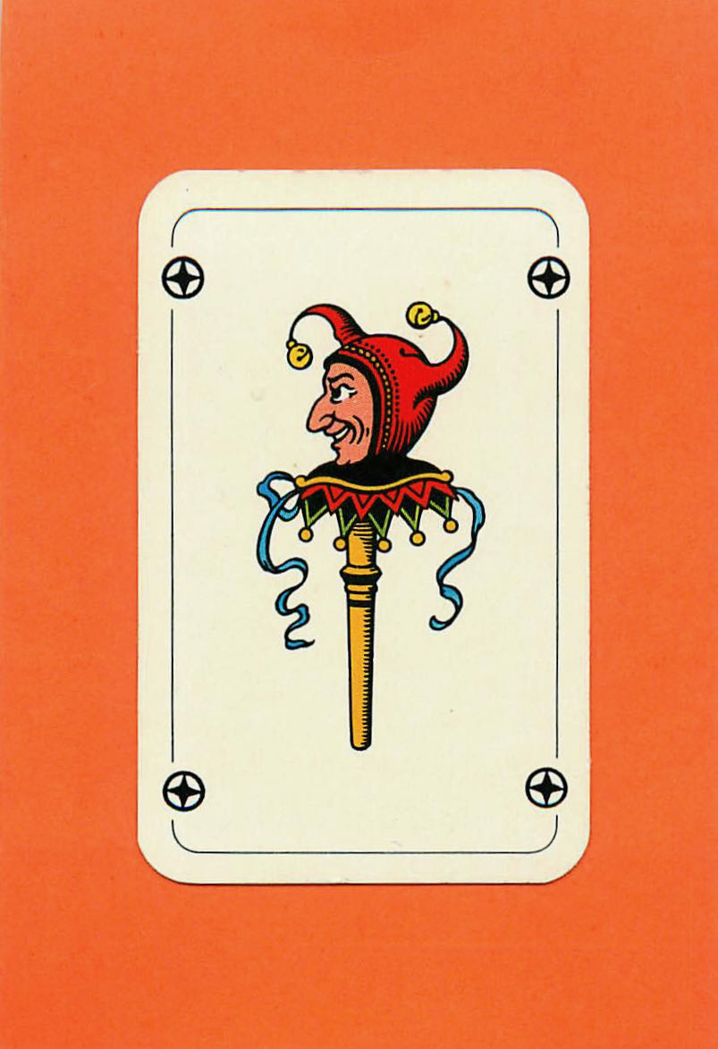 Joker Playing Cards Doll Stick to Left - Mini 43x67mm (JK01-18I)