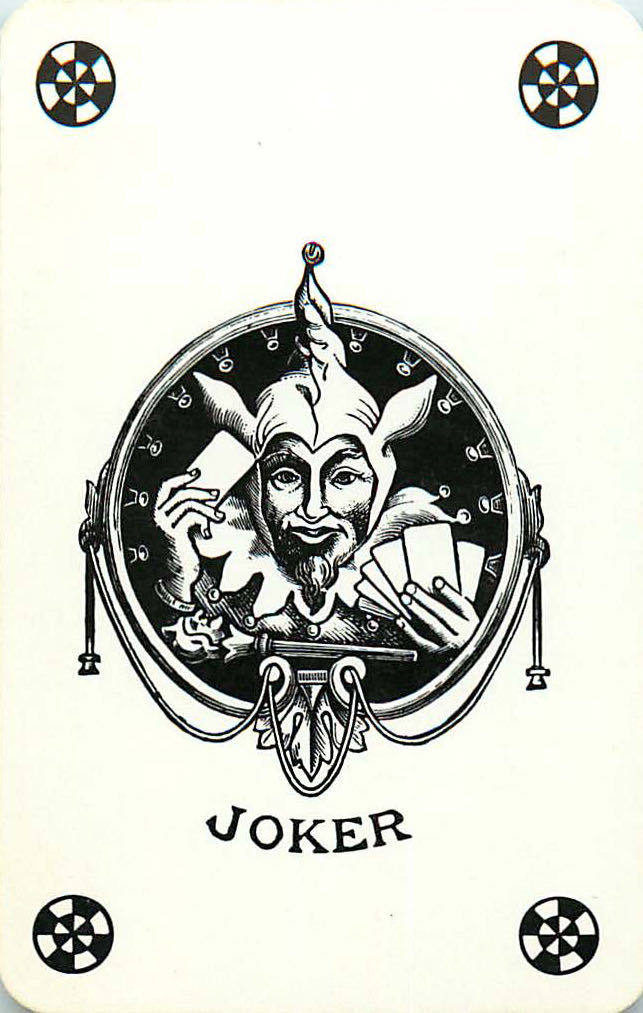 Joker Playing Cards Head & Cards 55x84mm (JK01-01D)