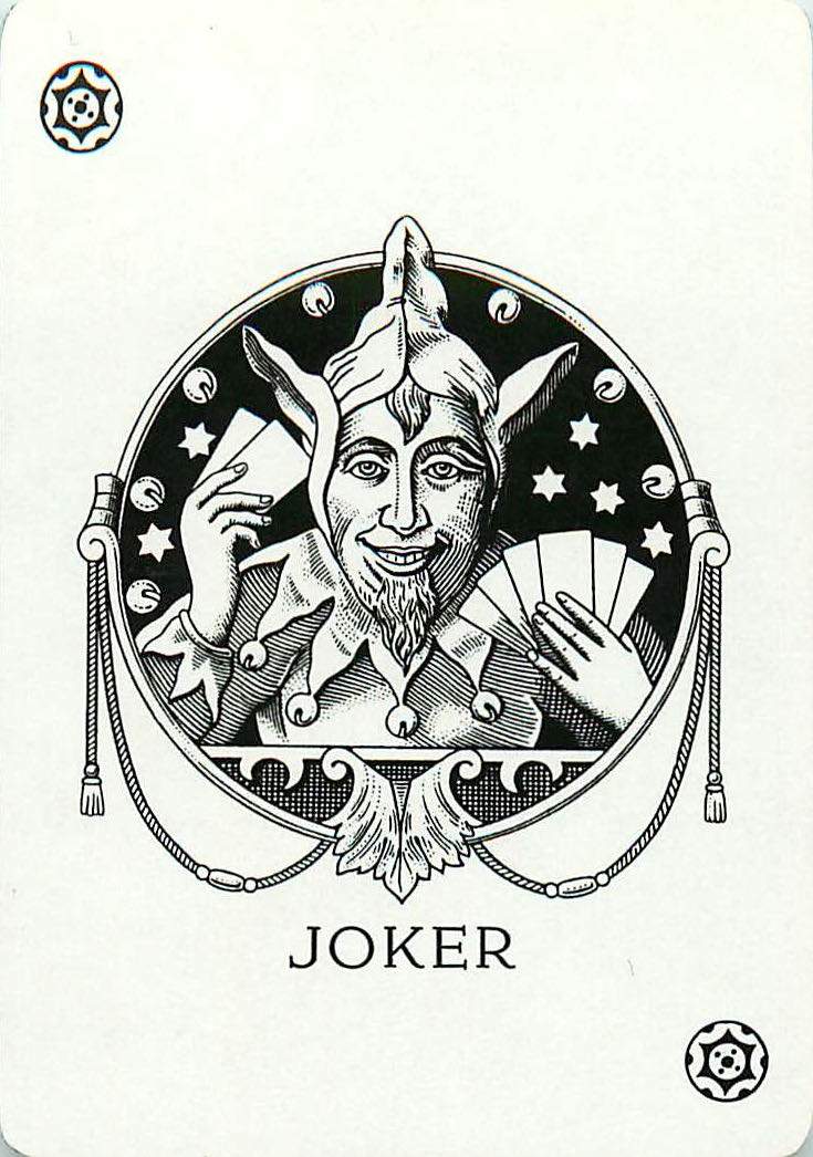 Joker Playing Cards Head & Cards (JK01-01A)