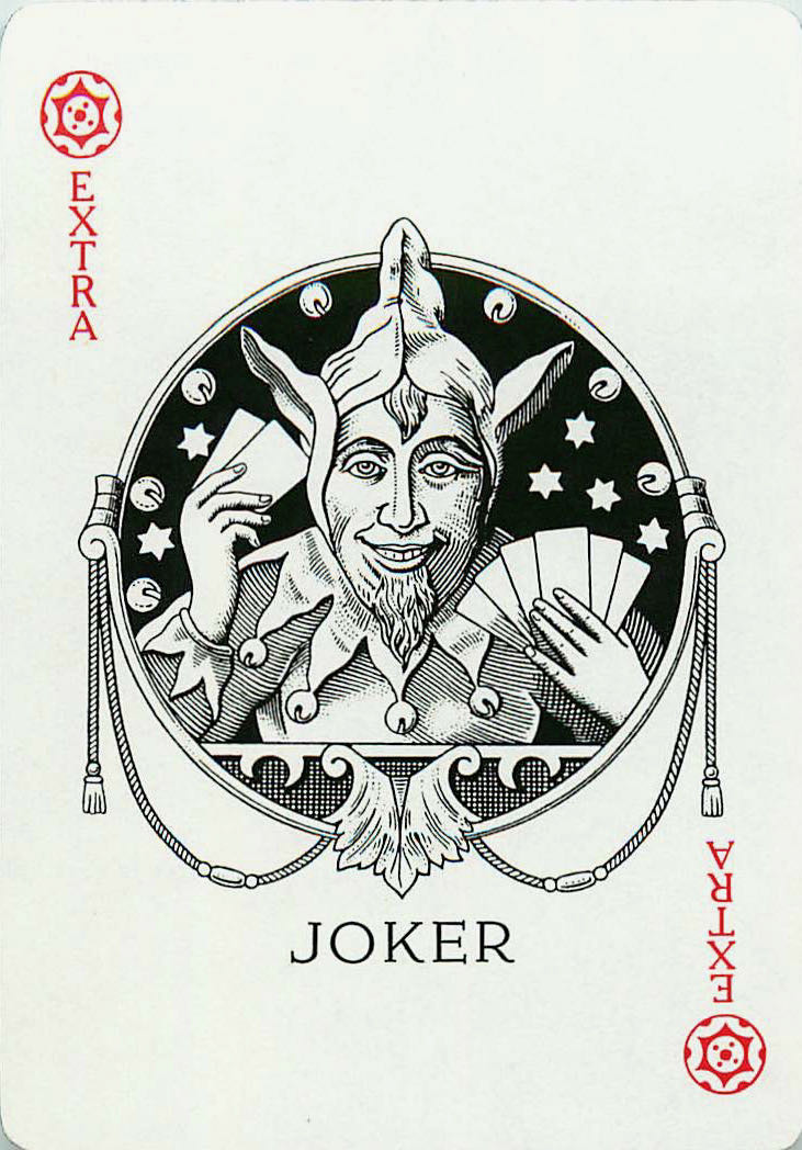 Joker Playing Cards Head & Cards (JK01-01B)