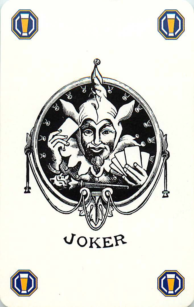 Joker Playing Cards Head & Cards Safir Beer (JK01-01I)