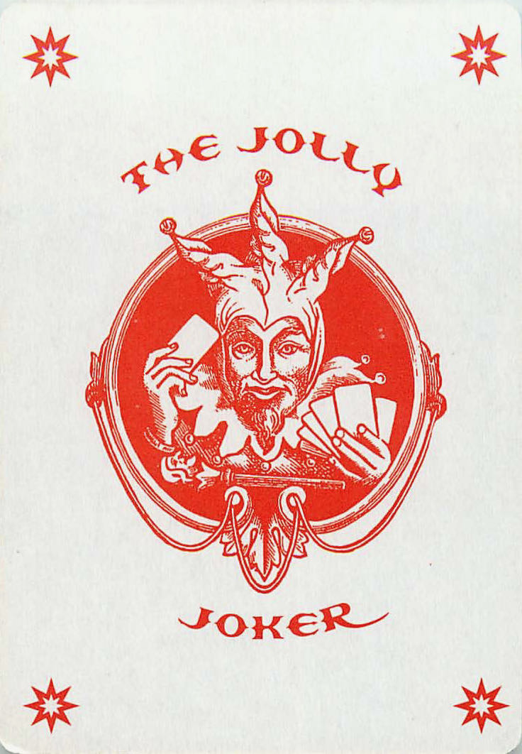 Joker Playing Cards Head & Cards 62x88mm (JK01-04B)