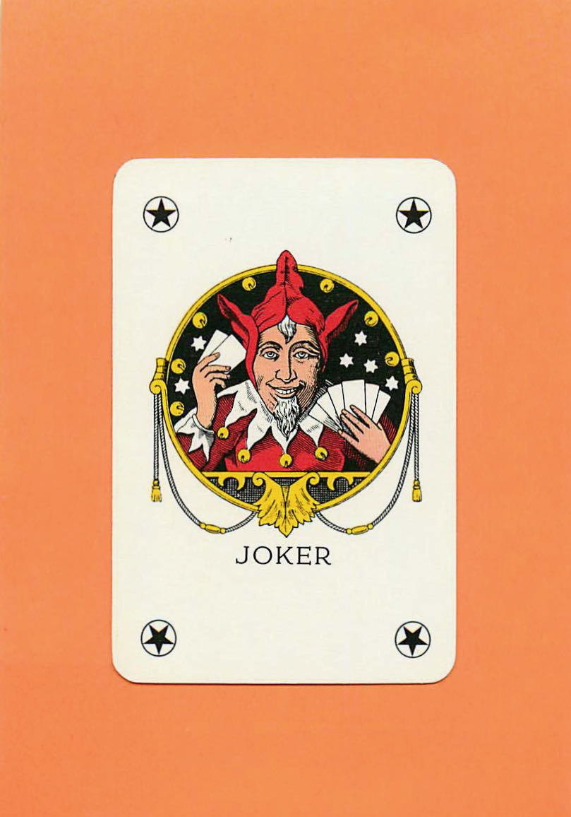 Joker Playing Cards Head & Cards 42x63mm (JK01-04E)