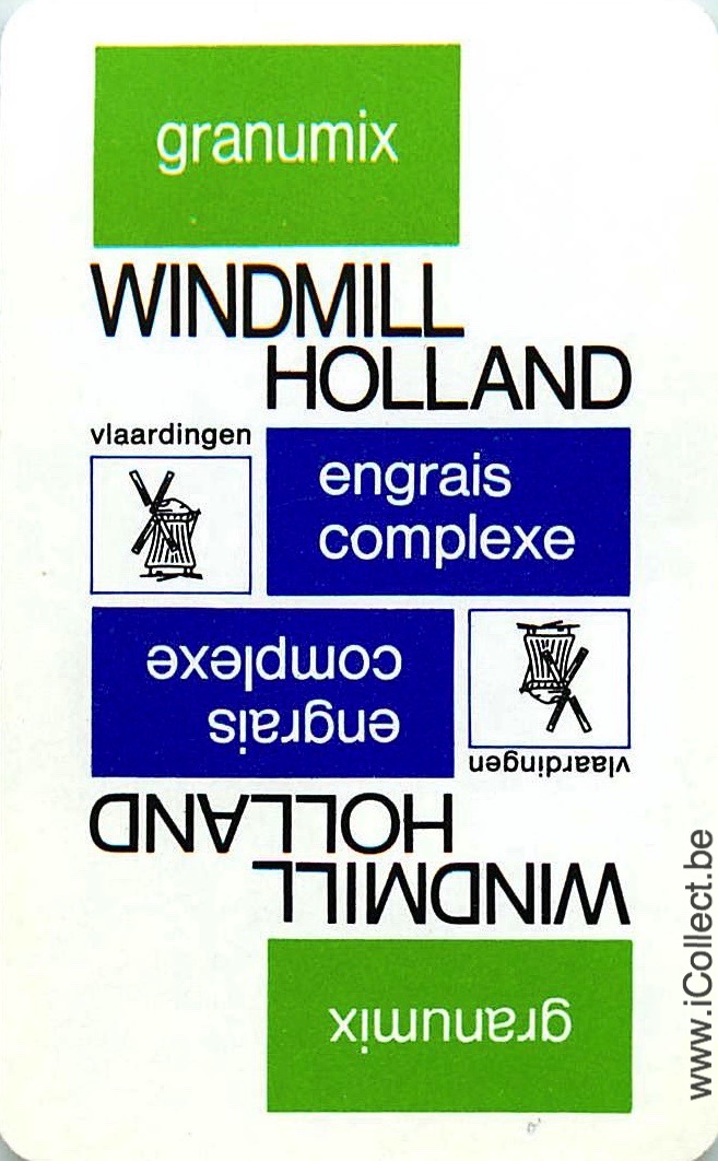 Single Swap Playing Cards Agriculture Windmill Holland (PS22-41F