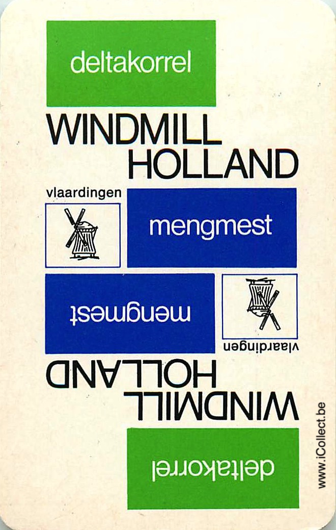 Single Swap Playing Cards Agriculture Windmill Holland (PS19-19H