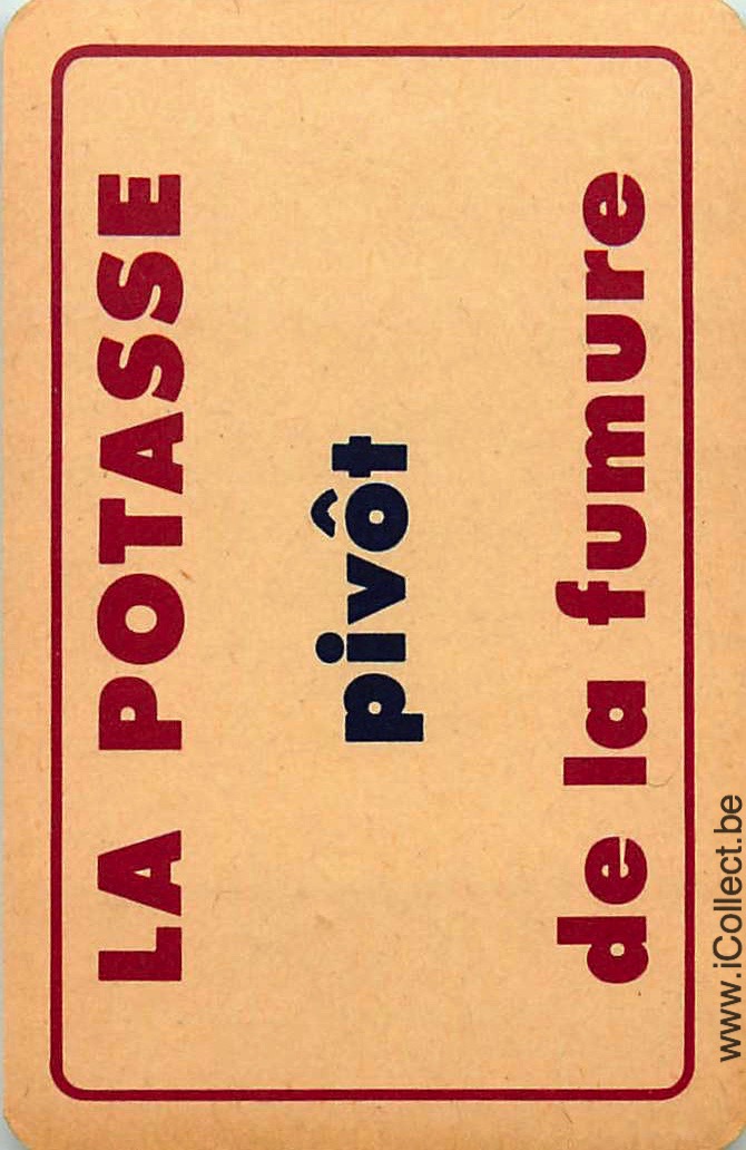 Single Swap Playing Cards Agriculture Potasse Pivot (PS22-51D) - Click Image to Close