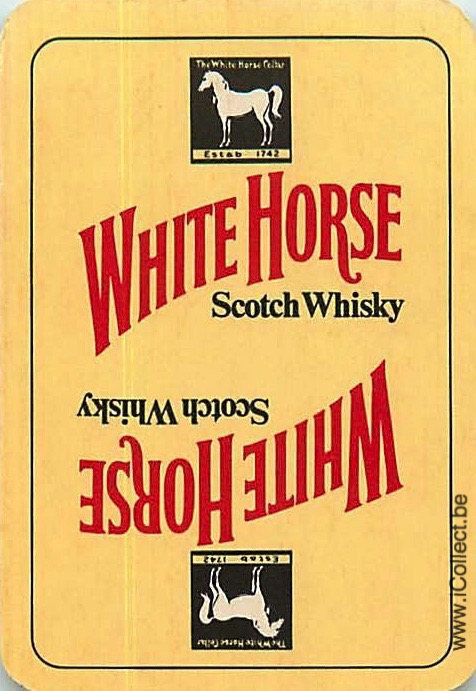 Single Swap Playing Cards Alcohol White Horse (PS20-59G)